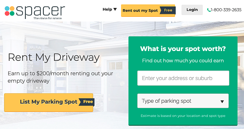 site to make money by renting out your driveway or parking spot